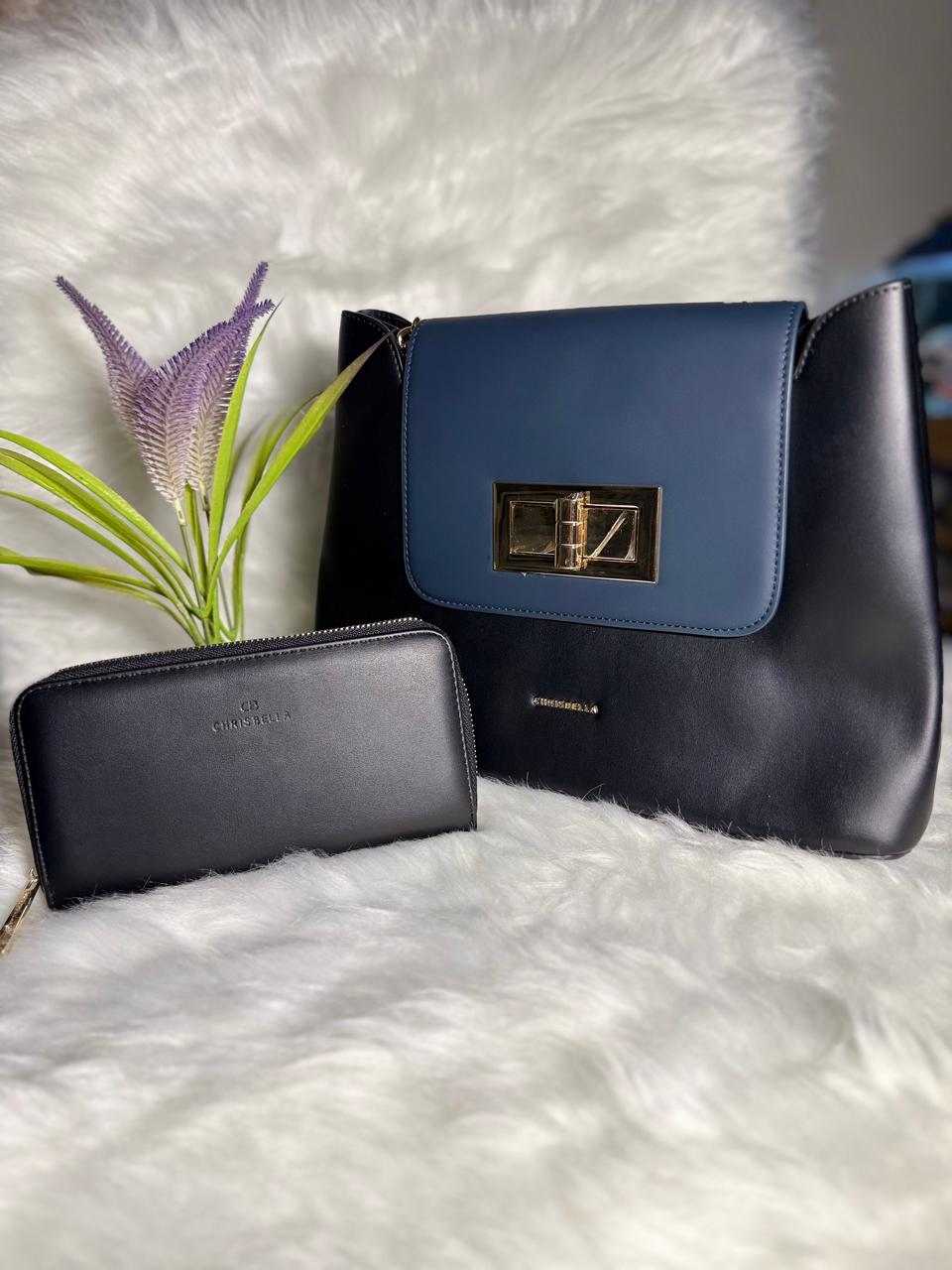 Chrisbella Handbag with Matching Purse – Elegant Women's Bag Set